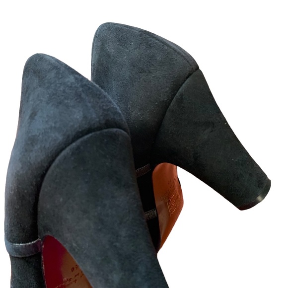 Chie Mihara Black Suede Strap Close Top Pump Heels Size 40 - Picture 13 of 17